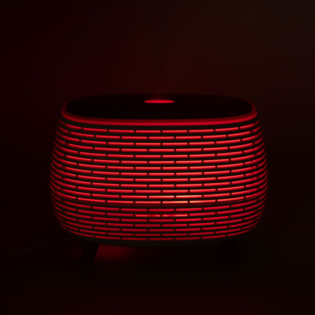 Futuristic Ribbed Aroma Diffuser with Colour-Changing Light