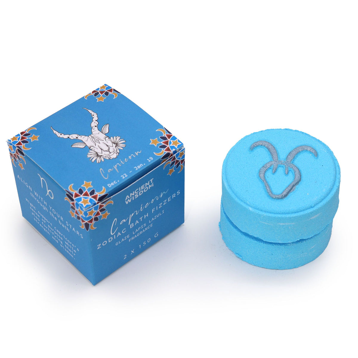 Set of Zodiac Bath Fizzers with Horoscope - Capricorn