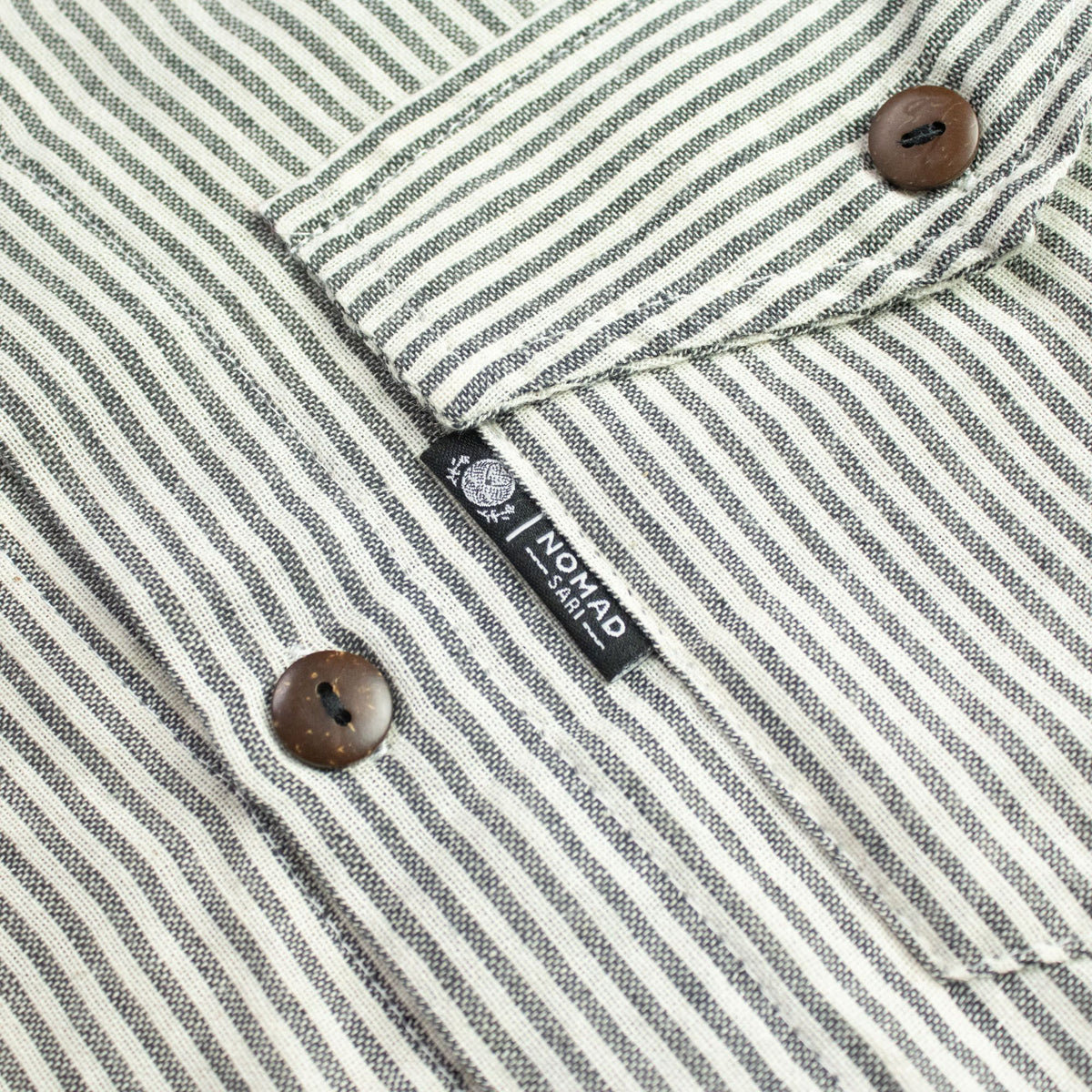 Nomad Sari Grandad Shirt - Grey Stone - Large