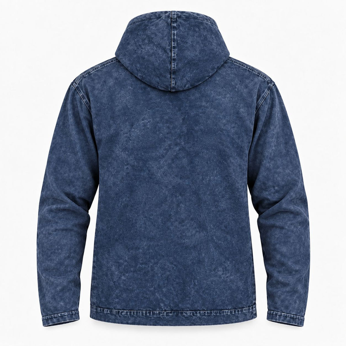 XLarge Stone Washed Hoody Shirt Kangaroo Pocket - Blue Compass of Life