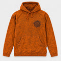 XLarge Stone Washed Hoody Shirt Kangaroo Pocket - Burnt Orange