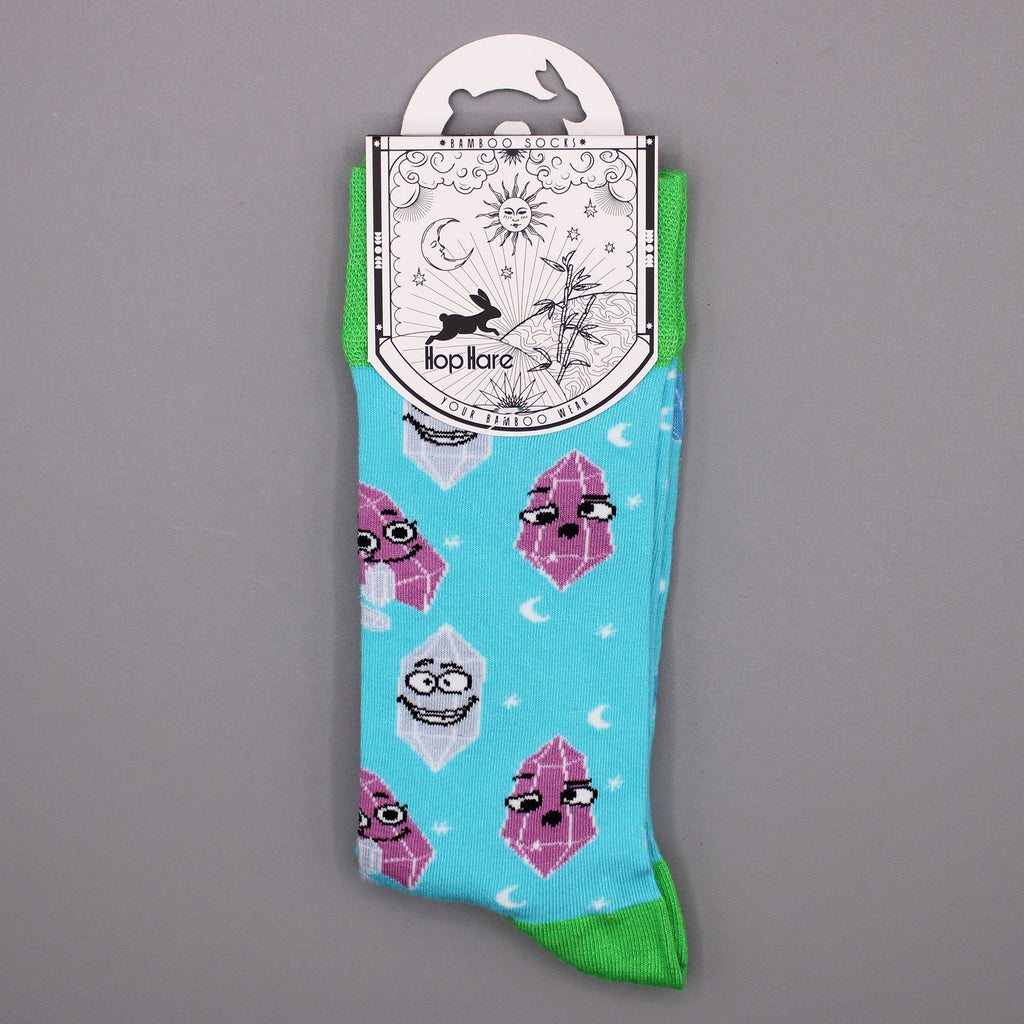 Hop Hare Bamboo Socks S/M - Lucky Gemstones