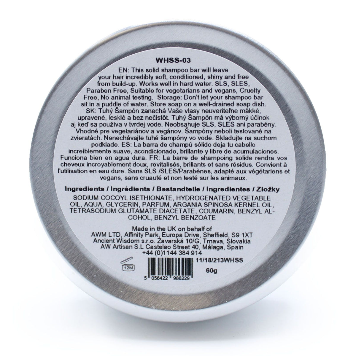 Wild Hare Solid Shampoo 60g - Hairy Coconut